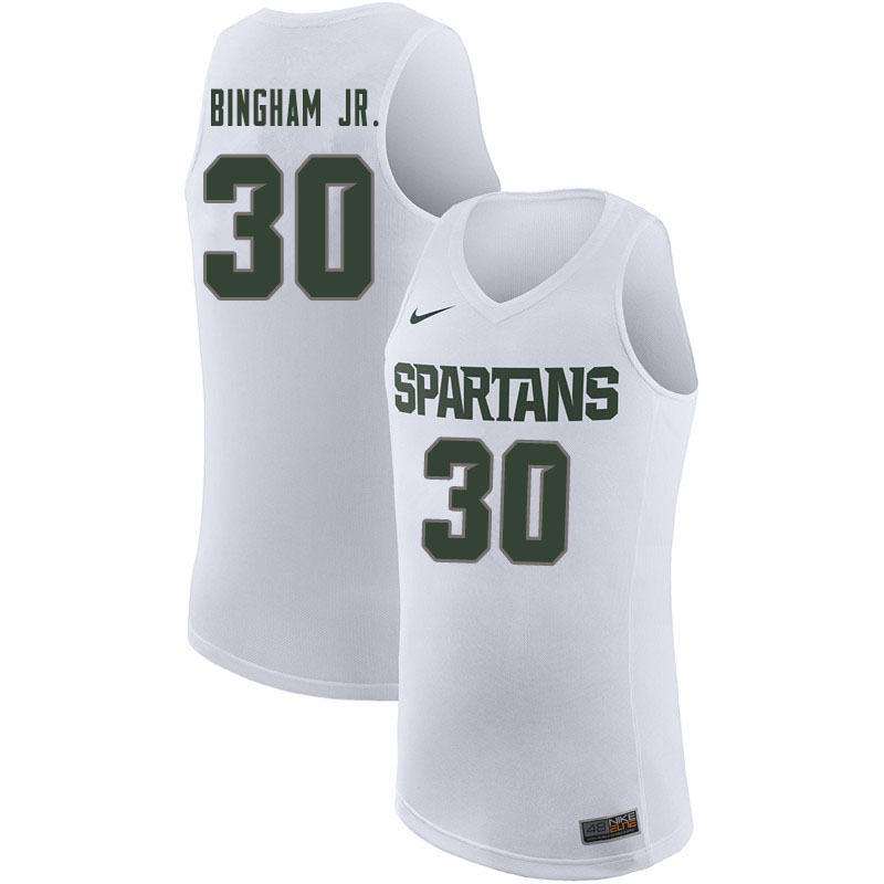 Men Michigan State Spartans #30 Marcus Bingham Jr. NCAA Nike Authentic White 2019-20 College Stitched Basketball Jersey LG41Y27KL